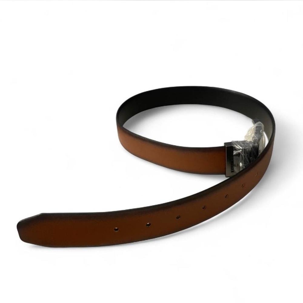 Steve Madden Brown Leather Belt Silver Buckle Vintage